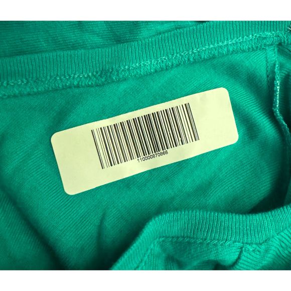 Chico's Green Asymmetrical V Neck Short Sleeve Tee-Chico's Sz 4 (XXL) - Picture 7 of 13